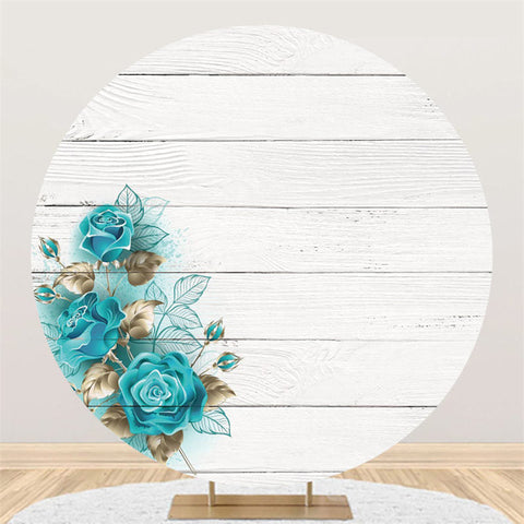 Cercle Blanc Bois Bleu Rose Joyeux Anniversaire Toile de Fond Cercle Blanc Bois Bleu Rose Joyeux Anniversaire Toile de Fond