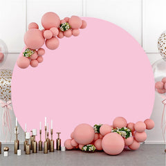 Circlr Fond rond de fête simple rose uni