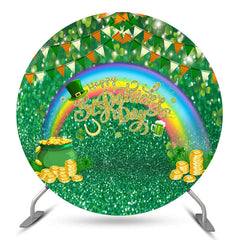 Coins Hat Rainbow St Patricks Day Toile de fond ronde