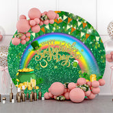 Coins Hat Rainbow St Patricks Day Toile de fond ronde