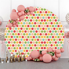 Boule colorée joyeux anniversaire toile de fond ronde pour la fête