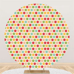 Boule colorée joyeux anniversaire toile de fond ronde pour la fête