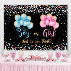 Toile de fond de douche de bébé ballons colorés et scintillants