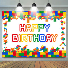 Toy Blocks Toile de fond de fête d'anniversaire Lego pour les enfants