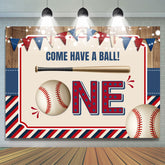 Venez et ayez une balle un joyeux 1er anniversaire toile de fond