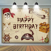Corsair Cartoon Ahoy Matey Joyeux Anniversaire Toile de Fond