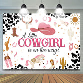 Cowgirl est sur le chemin Sweet Bébé Douche Toile de fond