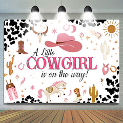 Cowgirl est sur le chemin Sweet Bébé Douche Toile de fond