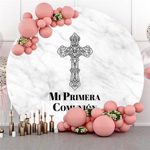 Croix Marbre Texture Joyeux Anniversaire Toile de Fond Ronde Croix Marbre Texture Joyeux Anniversaire Toile de Fond Ronde