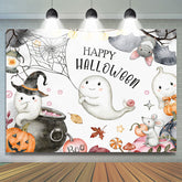 Mignon Boo et chauve-souris Happy Halloween Pumking thème toile de fond