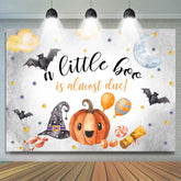 Mignon Boo est presque dû Halloween douche de bébé toile de fond