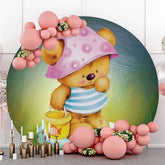 Décors ronds Bokeh ours de dessin animé mignon pour bébé