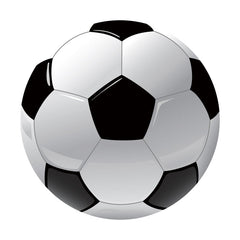 Toile de fond ronde sur le thème du football mignon pour fête d'anniversaire