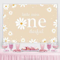 Toile de fond Daisy Floral Little Miss 1er anniversaire