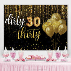 Fond d'anniversaire de trente ballons sales brun foncé