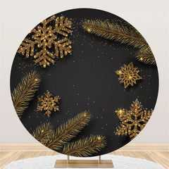 Dary Gray avec fond de noël en cercle de flocon de neige doré