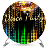 Disco Party Joyeux Anniversaire Cercle Toile de Fond Pour Adultes