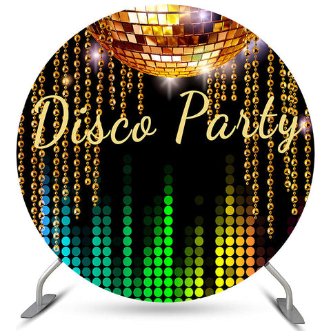 Disco Party Joyeux Anniversaire Cercle Toile de Fond Pour Adultes Disco Party Joyeux Anniversaire Cercle Toile de Fond Pour Adultes