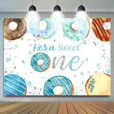 Donut Hes Sweet One Joyeux Anniversaire Toile de Fond Pour Garçon