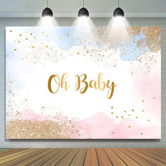 Toile de fond de révélation de sexe simple Dream Cloud Glitter