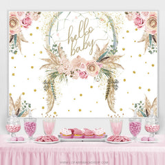 Toile de fond de douche de bébé Dreamcatcher Gender Reveal