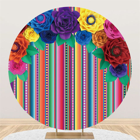 Toile de fond Fiesta Floral Classical Round Happy Holiday Toile de fond Fiesta Floral Classical Round Happy Holiday