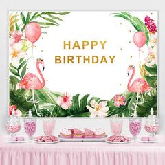 Décors de photoshoot hawa?en d'anniversaire de flamant rose