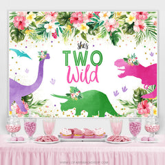Feuilles florales et vertes Shes 2nd Wild Birthday Toile de Fond