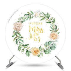 Couverture de toile de fond de douche nuptiale Floral Boho Circle