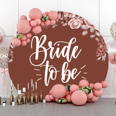 Couverture de toile de fond de douche nuptiale ronde rouge Boho floral