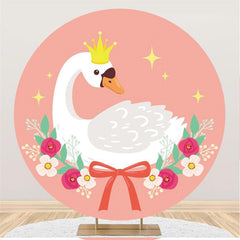 Décors ronds mignons d'étoile de cygne de nœud papillon floral pour Gils