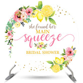 Floral sa douche nuptiale principale squeere toile de fond ronde