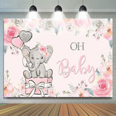 Toile de fond floral rose Oh Baby Photoshoot pour Baby Shower