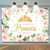 La princesse florale est sur le chemin de la toile de fond de douche de bébé