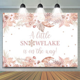 Flocon de neige floral est sur le chemin toile de fond de douche de bébé