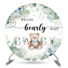 Toile de fond florale de cercle d'ours de nounours pour la douche de bébé