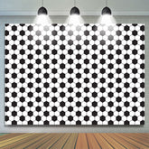 Plein de toile de fond de joyeux anniversaire de thème de football pour garçon