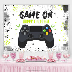 Jeu sur la fête à thème joyeux anniversaire toile de fond