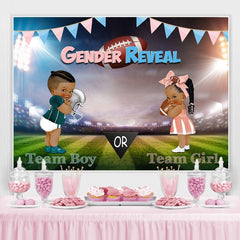 Gendar révèle une toile de fond de fête de football pour baby shower