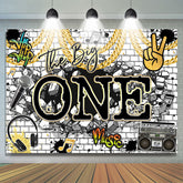 Girafe Hip Hop Rock The Big One Joyeux Anniversaire Toile de Fond