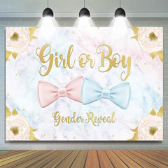 Fille ou garçon rose bleu arcs toile de fond pour Baby Shower