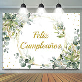 Glitter Feliz Cumpleanos Feuille Joyeux Anniversaire Toile de Fond