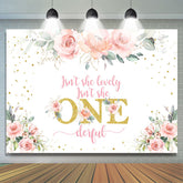 Toile de fond Onederful de fleurs dorées et roses scintillantes