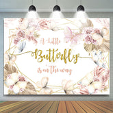 Glitter Little Butterfly On The Way Toile de fond de douche de bébé