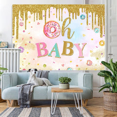 Glitter Lovely Donut douche de bébé Toile de fond pour fille