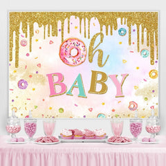 Glitter Lovely Donut douche de bébé Toile de fond pour fille