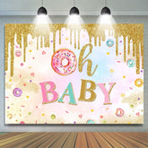 Glitter Lovely Donut douche de bébé Toile de fond pour fille