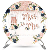 Cheers Up Floral Adorable Toile de Fond de Mariage Ronde