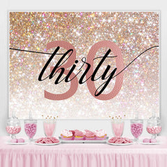 Glitter Pink Thirty Toile de Fond Joyeux Anniversaire Pour La Fête