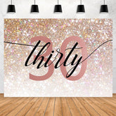 Glitter Pink Thirty Toile de Fond Joyeux Anniversaire Pour La Fête